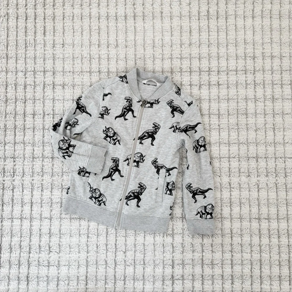 Gray Kids Shirt with Animal Print